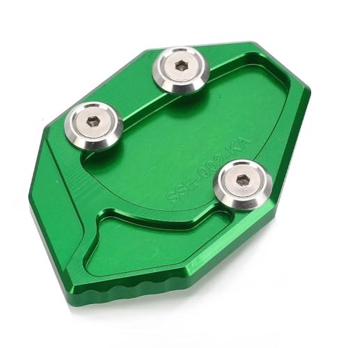 Zubehör Kickstand Fuß Seitenständer Für KAWASAKI ZZR1400 GTR1400 Concours 14 Ninja ZX14R ZX14 ZZR 1400 Motorrad Vergrößern Verlängerung Pad Stützplatte(Grün)