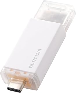 エレコム 外付けSSD USB10Gbps対応 ノック式 自動シャッター コネクタ保護 Type-C 1TB ホワイト ESD-ESK1000GWH