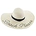 Benvas B07FPMNR2W | Beach Please Hat | Australian Bamboo Straw Sun Hat, Beach Hat for Women | Shade Hat, Straw Hat, Sun Protection, Shade, Sun Hats, Sun Hats for Women