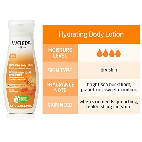 Weleda Hydrating Sea Buckthorn Body Lotion, 6.8 Fluid Ounce, Plant Rich Moisturizer With Sea Buckthorn Oil, Mallow Extract And Argan Oil #TOP5