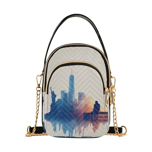 New York City Crossbody Bags for Women Detachable Strap Purses Shoulder Bag Travel Handbags