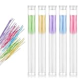 Ear Hole Cleaner 300Pcs Ear Piercing Cleaner Floss 5 Colors Earring Hole Cleaner for Girls Women Men,Disposable Piercing Cleaning Floss,Ear Piercing Care Cleaning Tool (5Colors 300Pcs)