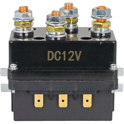 EZROAD 12V 500A Winch Solenoid Contactor Relay for 8000lbs-17000lbs ATV UTV Boat 4x4 Vehicle SUV Truck Control Compatible with Warn A2000 Compatible with Badlands 12000 4WD 3-Wire Motor