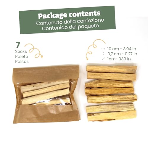 NIRDOSH - Palo Santo Sticks Bulk PALITO from Ecuador - 7 Natural Incense Smudge Sticks 3.94 in - Natural Palo Santo Wood for Yoga and Meditation - Original Bursera Graveolens - Image 3