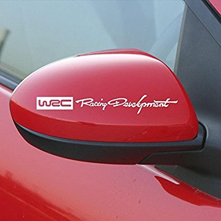 isee360 Racing Development WRC Auto Rear View Mirror Windows, Sides, Hood, Bumper 13.1 x 9.1 x 0.1 cm Car Sticker