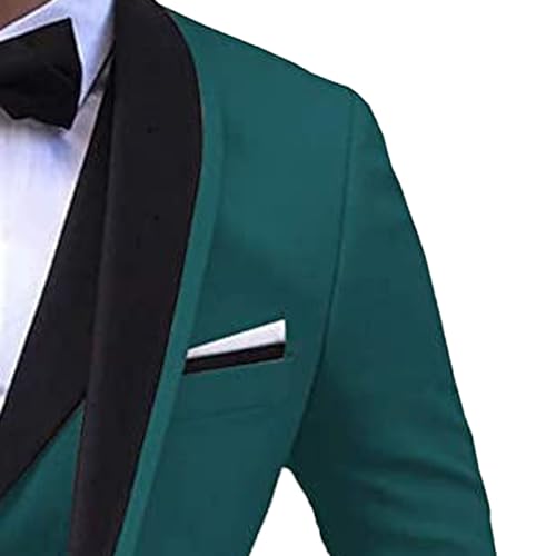 JEsilunmaMY Men's Business Casual 3 Piece Suit Set Slim Fit Shawl Lapel Jacket Vest Pants Wedding Prom Dinner Tuxedo Suits2
