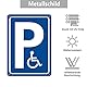 2 Stück Behindertenpark Schilder,dauerhaft Alu 35x25cm Parkplatz für Rollstuhlfahrer parken mit UV-Schutz Wetterfest einfache Montage im Innen- oder Außenbereich