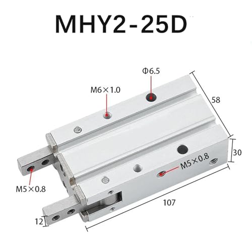 Vérin de préhension pneumatique MHY2-25D à 180 degrés pour l'automatisation - 3