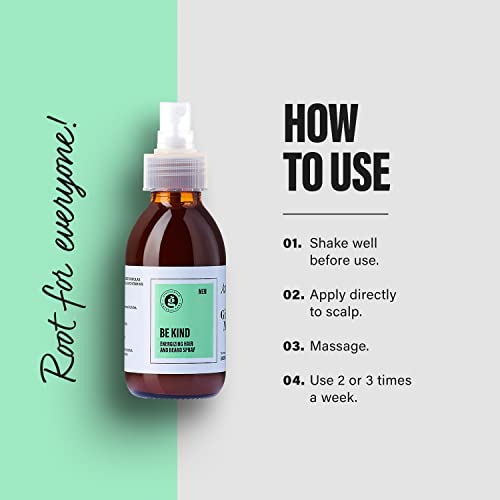 Beard Growth Oil | Energizing Hair And Beard Spray | Ginger Root Extract | Be Kind #TOP3