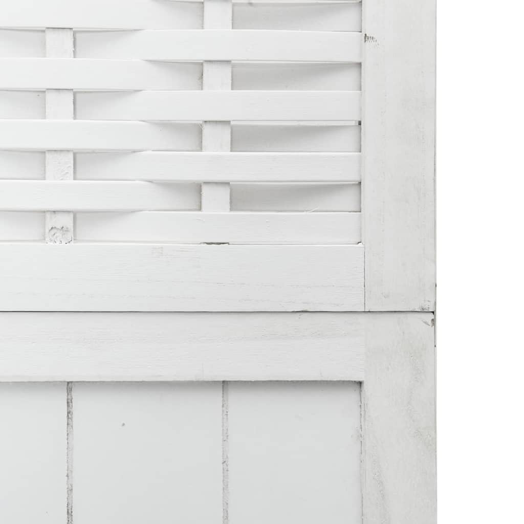 Paravent pliable en 4 parties - Blanc - 140 x 160 cm