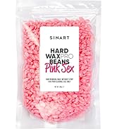 SINART Hard Wax Pro Beans Pink, Hair Removal Wax Beans for Brazilian Bikini, Face, Eyebrows, Unde...