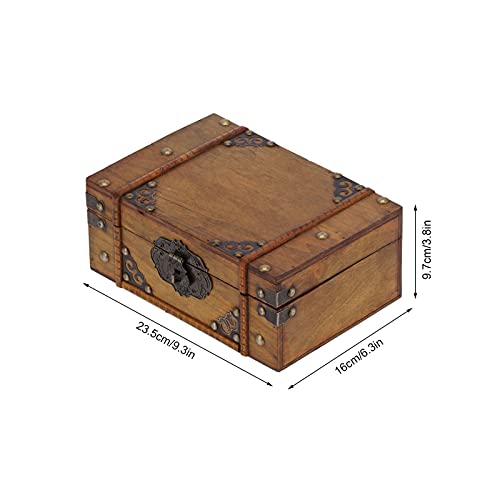 Petite boîte en bois décorative coffre au trésor cadeau idéal
