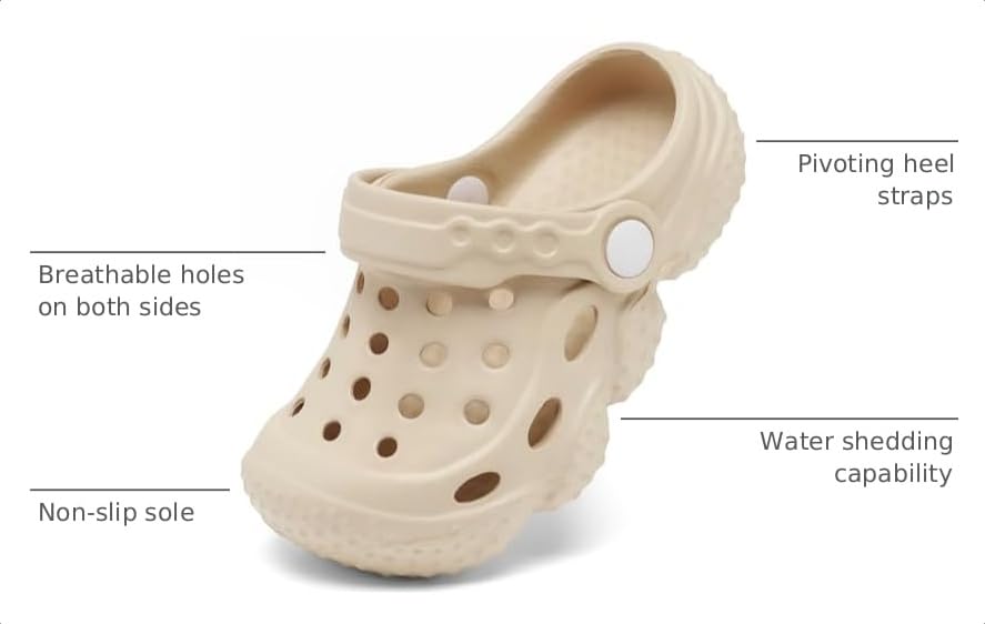 Image of ChayChax Kid's Garden Clogs Cute Slides Sandals Toddlers Beach Pool Shower Shoes with Non-Slip Sole