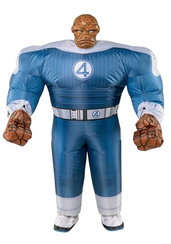 Mens Inflatable Fantastic Four The Thing Costume | Adult Superhero Costume with Mask Standard