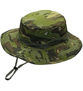 Camo Boonie Hat for Men Women, Military Tactical Wide Brim Bucket Hats, UPF50+ Jungle Sun Cap for...