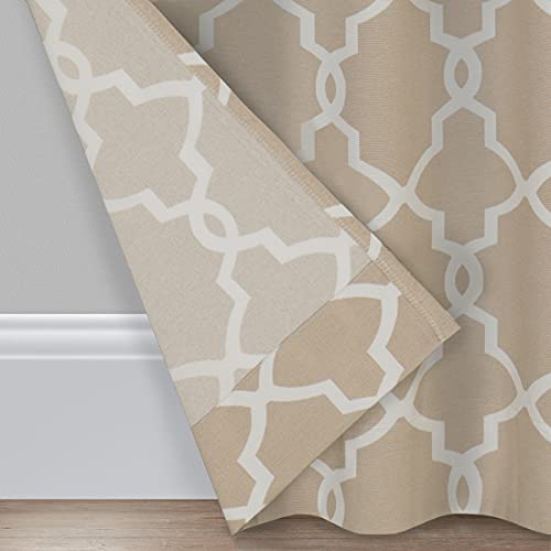 Pairs To Go Vickery Modern Decorative Rod Pocket Window Curtains For Bedroom Or Living Room (Double Panel), 28" X 84", Taupe #TOP2