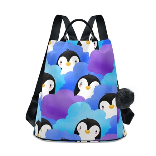 Sac à dos pingouins bleus : fini les pickpockets avec ce sac femme