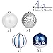 Valery Madelyn 4ct 150mm Winter Wishes Silver Blue Shatterproof Christmas Ball Ornaments Decoration for Christmas Tree