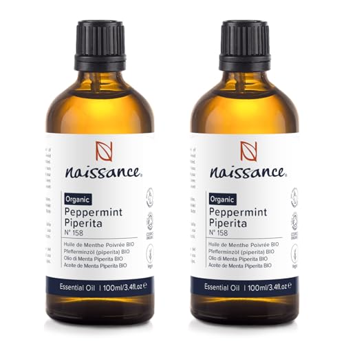 Naissance Peppermint Essential Oil 200 ml (2 x 100ml) Certificado Orgánico 100% puro