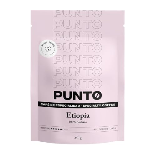 PUNTO - Café Etiopía Molido - 250 g - Café de Especialidad...