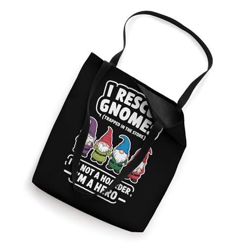 Bolsa tote 'I Rescue Gnomes, Not A Hoarder, A Hero Gardener' para amantes del jardín miniatura 2