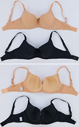 Image of ToBeInStyle Women's Pack of 6 Padded Assorted Styles Supportive Bras Cup Size - A to DDD