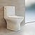 Carre One-Piece Square Toilet Dual-Flush 1.1/1.6 gpf, Touchless White