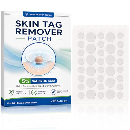 Skin Tag Removal Patches Wart Remover Fast Skin Tag Remover for Face Neck and Body Easy to Apply Natural Daily Care 216 Pcs