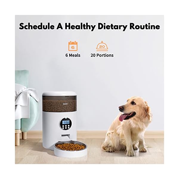 WOPET-Automatic-Cat-FeederTimed-Dog-Feeder-Pet-Food-Dispenser-with-Desiccant-Bag-for-Dry-FoodProgrammable-Portion-Control-Voice-Recorder-for-Small-Medium-Pets Timed Dog Feeder