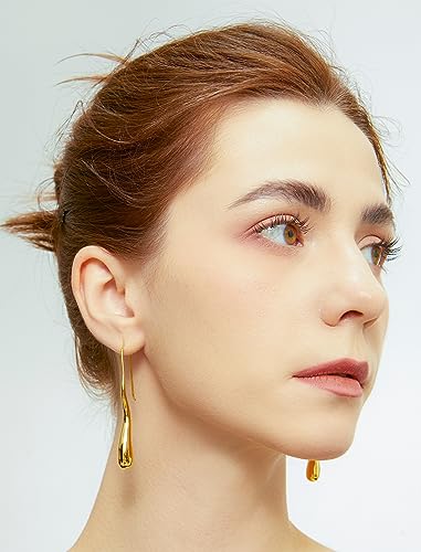 14k Gold Plated Teardrop Earrings Hypoallergenic Stylish and Versatile Jewelry for Every Occasion4
