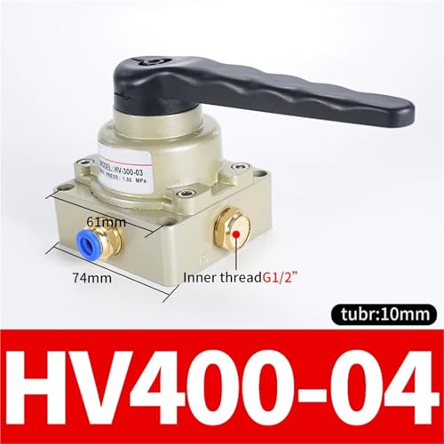 Vanne rotative pneumatique HV400-04 avec commande manuelle haute précision - 3
