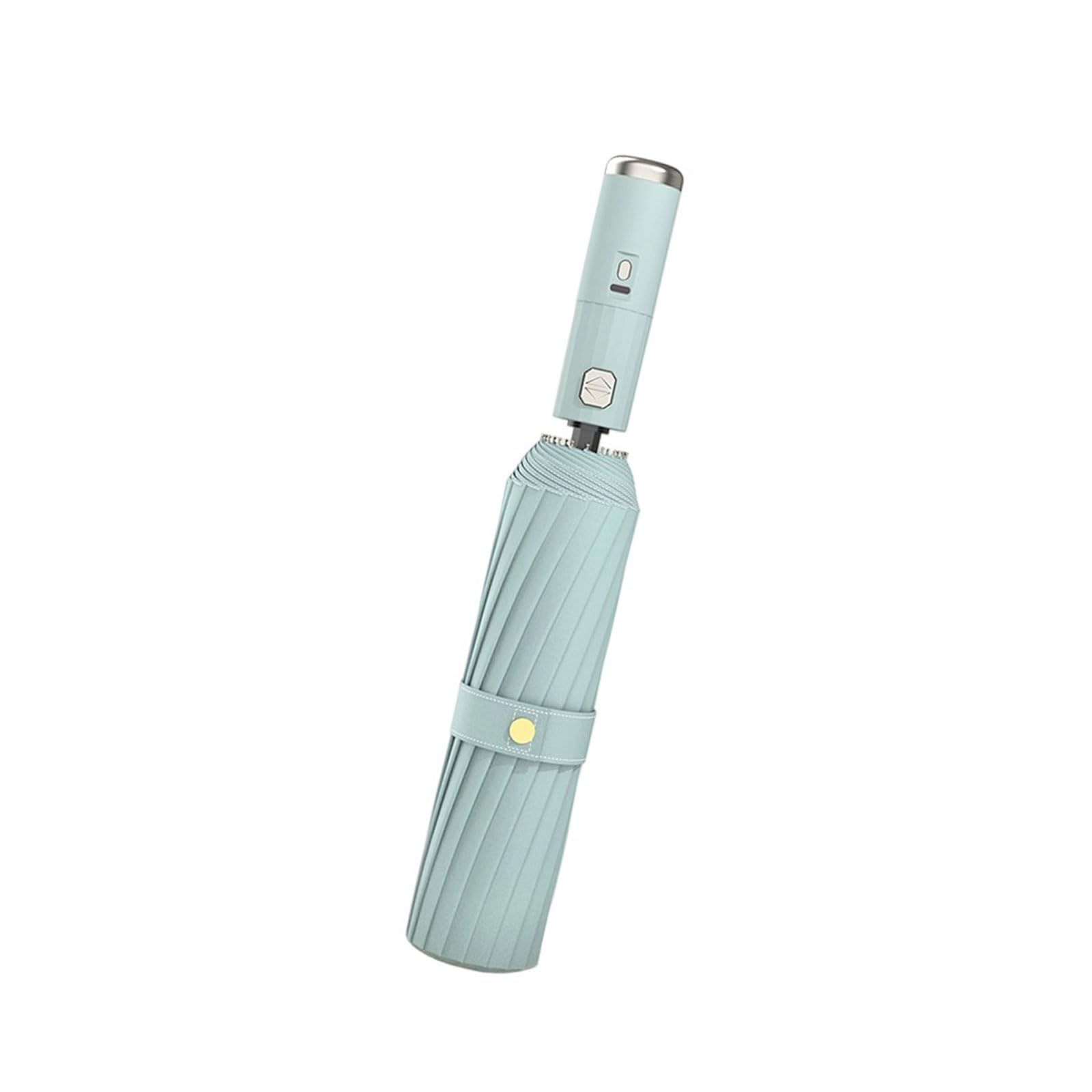 Parapluie ventilateur USB C vert portable et pliable taille unique