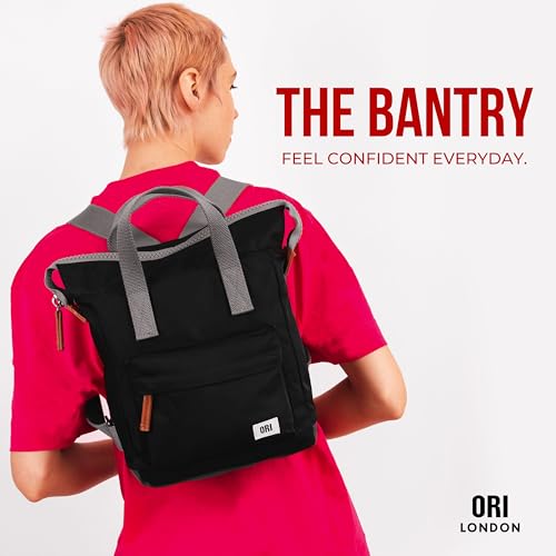 Image of ORI LONDON Small Tote Bag Backpack - Nylon Tote Backpack for Women & Men - Wide Mouth, Chunky Zippers - The Bantry, Mellow Camo