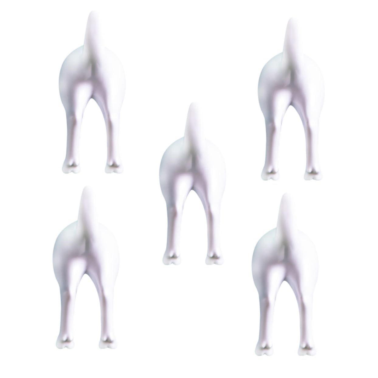 SHINEOFI 3 Set Ganci Murali Creativi Per Abbigliamento Ganci Senza Foratura Per Bagno Appendini Neri Forma Coda Cane Per Decorare Casa E Spazio 5 Pezzi*3