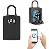 Smart Digital Lock Box for Key, APP Control Bluetooth Wireless Key Lock Box Wall Mounted Door Hanging, Remote Access Digital Safe with Code for Outdoor, Large Storage
