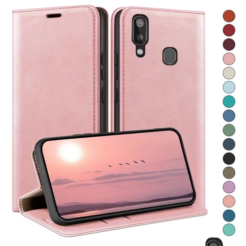 Coque Samsung Galaxy A20e HUOUH protège vos cartes avec étui cuir RFID