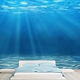 wall26 Wall Mural Blue Ocean Deep Sea Removable Self-Adhesive Large Wallpaper - 100x144 inches