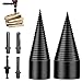Forbabe Holzspalter Bohrer Set 42mm + 32mm Holzspalter Schraube Kegel mit 4 Multifunktion Schaft Spaltholzkegel Holzspalterbohrer für Splitter Holzspalter mit Kleinerem Durchmesser