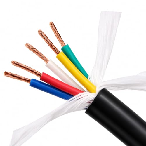 Cable flexible de 5 conductores en cobre OFC ideal para proyectos de automatización