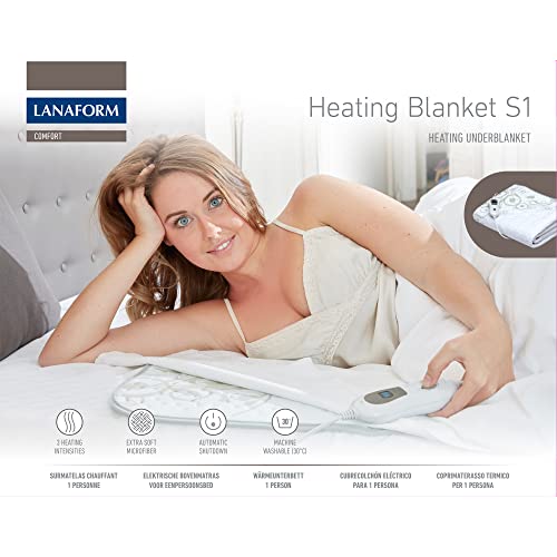 Heating Blanket S1 - Coperta Riscaldata - Coprimaterasso Singolo Riscaldato - Scaldaletto - 3 Livelli Di Riscaldamento - Spegnimento Automatico - 7