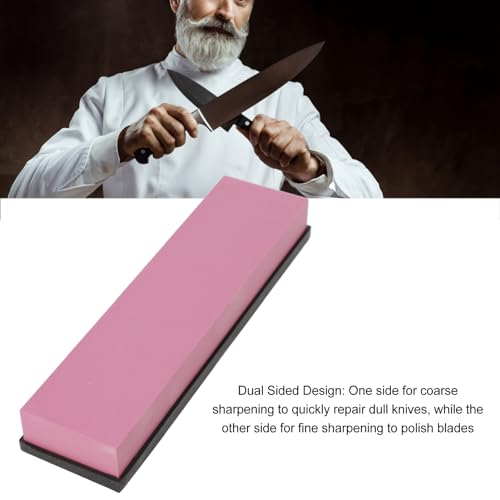 Pierre à aiguiser 3000 grains en rubis double face compacte de 7,8 pouces
