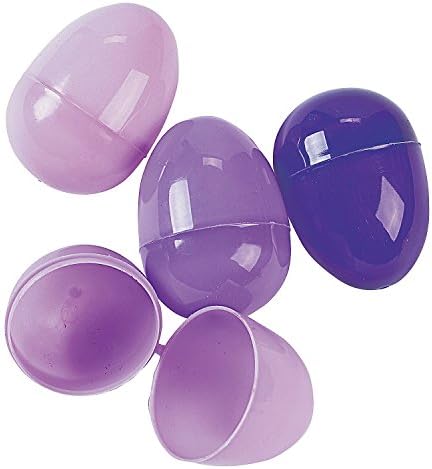 Purple Plastic Hinged Easter Eggs (144 pcs. per unit) 2 1/4"