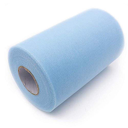 BIT.FLY 15cm X 100yards(91,4m) Rouleau de Tulle Flocon de Neige Tutu fête Wraping Crafts mariée Jupe Robe de Mariage Couture Artisanat Tissu Décoration de fête avec nud en Ruban