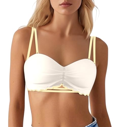 Soutien-gorge sans armature coton femme doux confort quotidien à bonnets larges