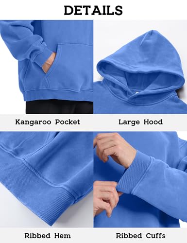Image of Hatant Oversized Hoodie Sweatshirts for Men Couples Heavyweight Hoodies Pullover Vintage Mens Acid Wash Sweaters Clothes 2026