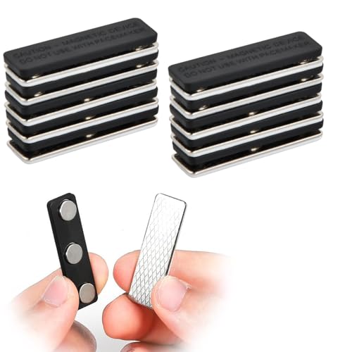 10 Piezas Imanes para Cortinas, Cierres Magnéticos para Cortinas de Ventana, Etiquetas con Nombre, Clips Magnéticos, Accesorio para Cortinas Opacas, Hogar, Oficina y Dormitorio, Negro