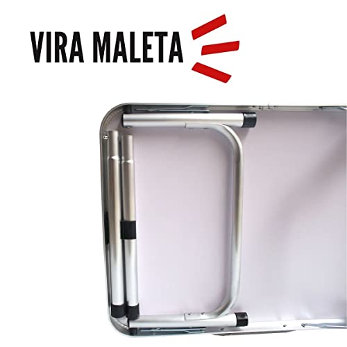 Mesa Camping Dobrável Vira Maleta 60 x 45cm, Importway