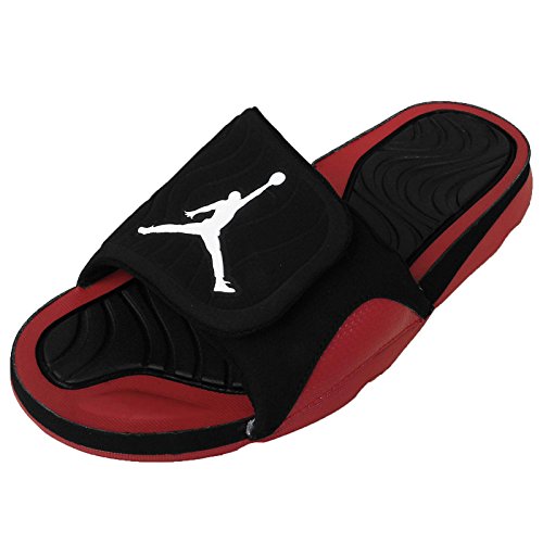 Jordan Nike Men's Hydro 4 Black/White/Gym Red Sandal 10 Men US