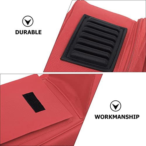 Image of Ukulele Durable Case Bag Cover 24 Inch Red Color Compatible for 24 to 26 Inch Guitar