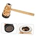FRCOLOR Ergonomic Handle Moxibustion Box Wooden Burner for Moxa Therapy Moxa Pusher Mesh Net